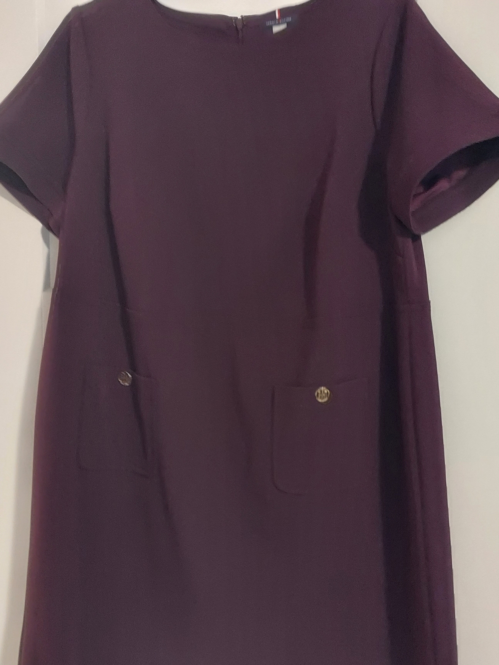 Tommy Hilfiger Plum Short Sleeve Shift Dress